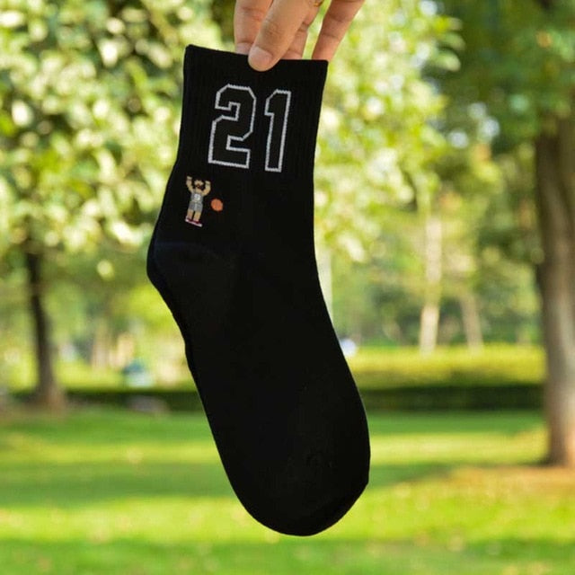 Number Label Basketball Socks