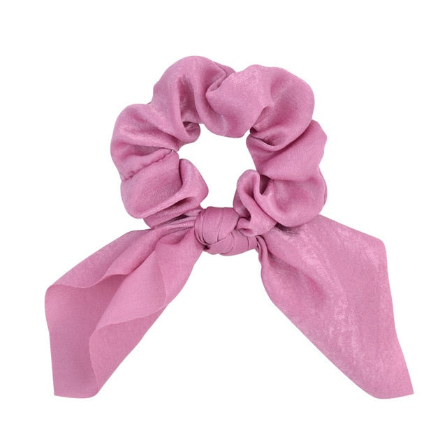 ]Chiffon Bowknot Elastic Hair Bands For Women