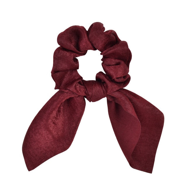 ]Chiffon Bowknot Elastic Hair Bands For Women