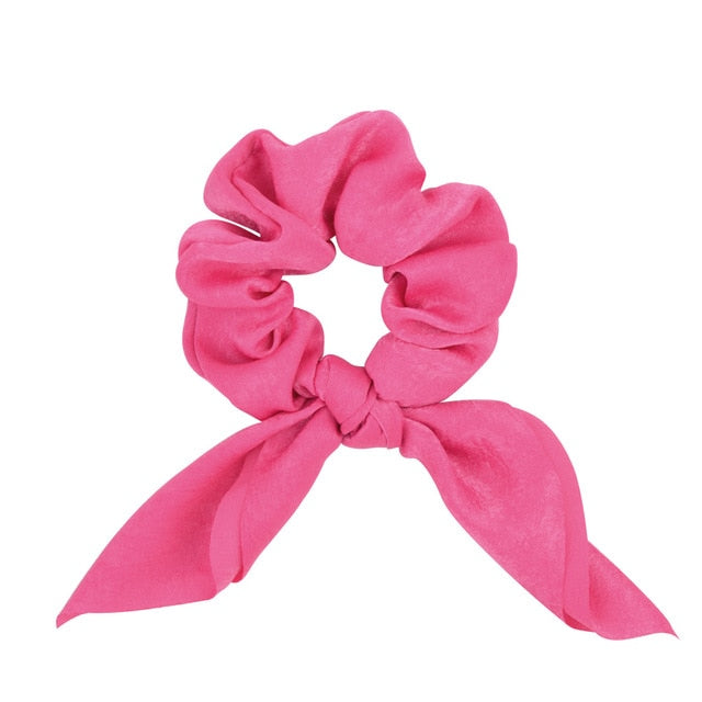 ]Chiffon Bowknot Elastic Hair Bands For Women