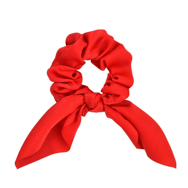 ]Chiffon Bowknot Elastic Hair Bands For Women