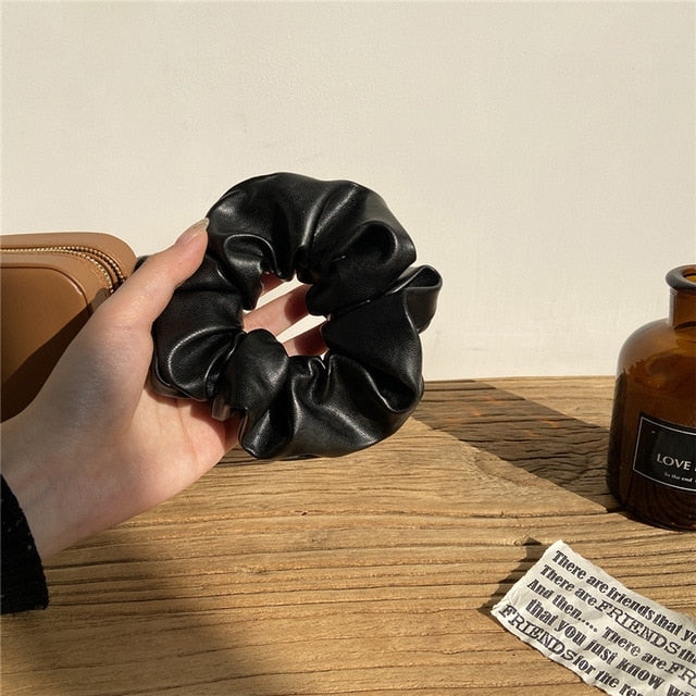 Fashion Leather Scrunchies
