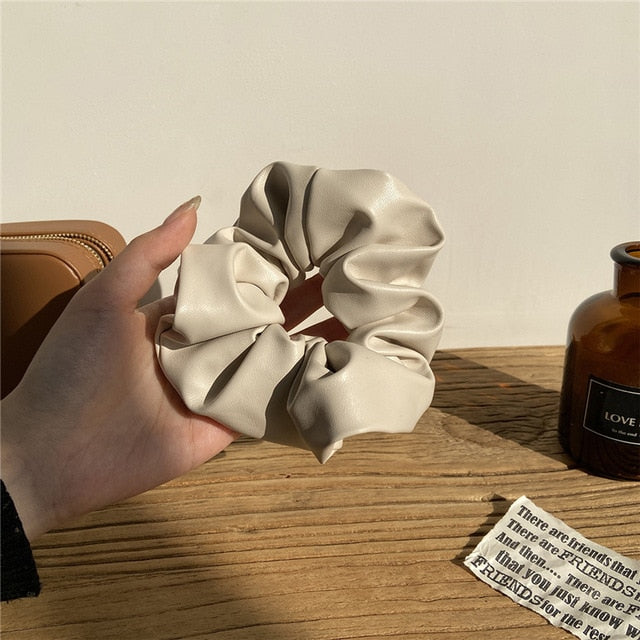 Fashion Leather Scrunchies