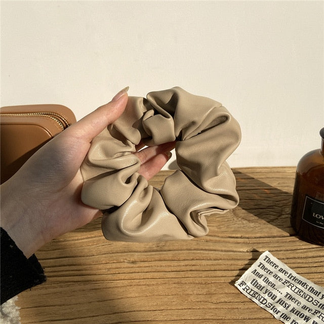 Fashion Leather Scrunchies
