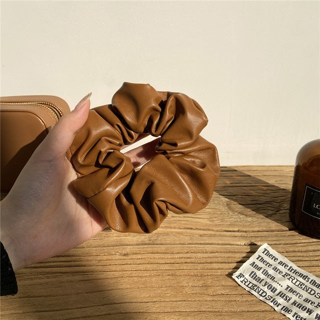 Fashion Leather Scrunchies
