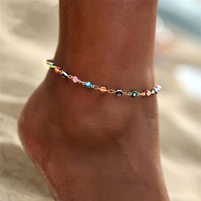 Fashion Silver/ Gold Beads Heart Anklet