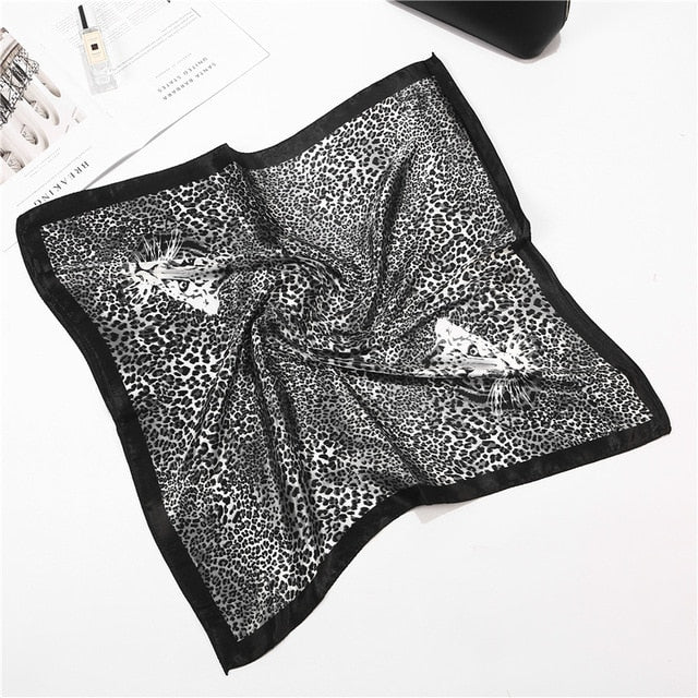 Retro Silk Satin Bandana Scarf