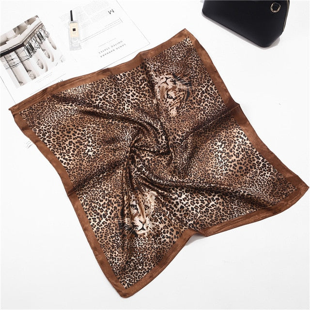 Retro Silk Satin Bandana Scarf