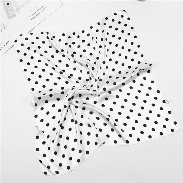Retro Silk Satin Bandana Scarf