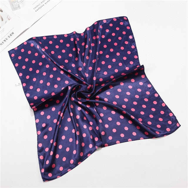 Retro Silk Satin Bandana Scarf