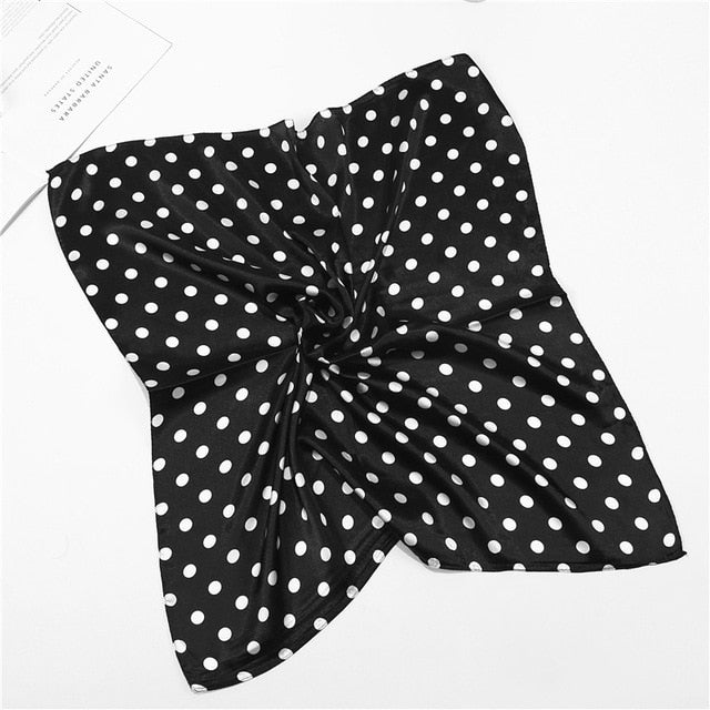 Retro Silk Satin Bandana Scarf