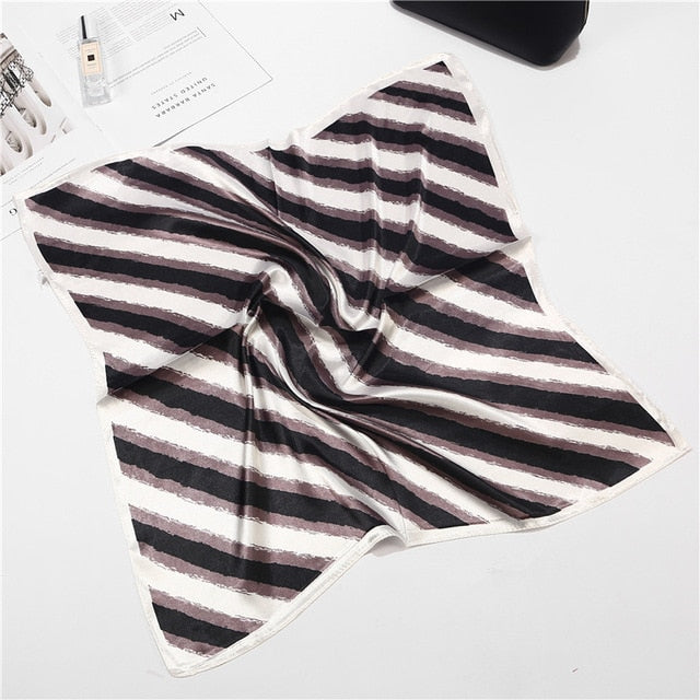 Retro Silk Satin Bandana Scarf