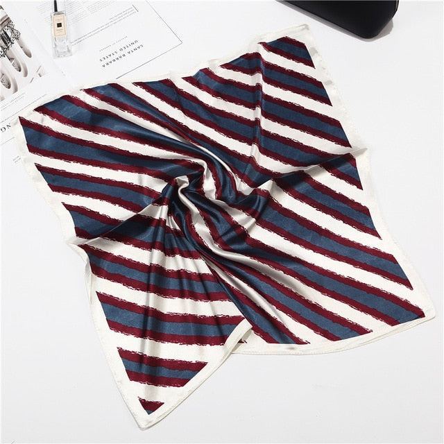 Retro Silk Satin Bandana Scarf