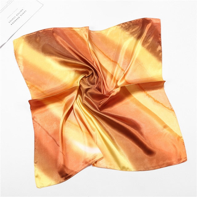 Retro Silk Satin Bandana Scarf